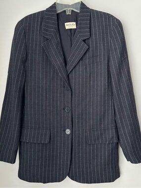 Max & Co. Navy Pinstripe Blazer